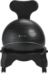 Balance ball for balance exercises older adults should do